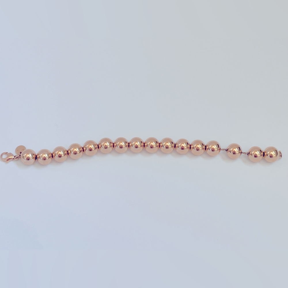 Tiffany & Co HardWear 18k Rose Gold 10mm Bead Bracelet size Small